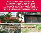 Bán đất đường số 33 KĐT mới An Phú An Khánh Q2, TP Thủ Đức. 160m2 giá chỉ 175tr/m2.