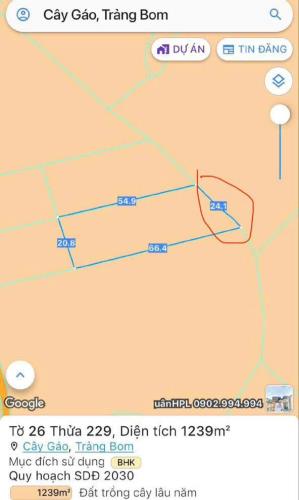 NHÀ ĐẸP - ĐẦU TƯ SINH LỜI - CHỦ Cần Bán Nhanh  Diện tích: 1239m2  Giá bán: 390 TRIỆU - 4
