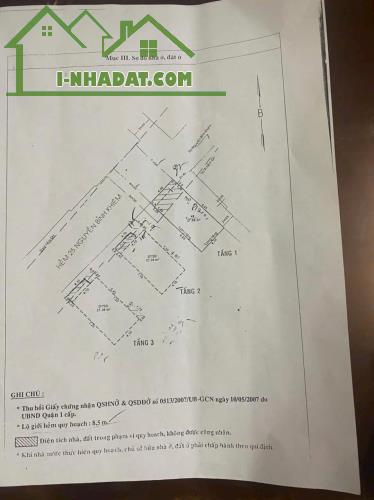 Cần bán nhà HXH đường Nguyễn Bỉnh Khiêm, P. Bến Nghé, Q.1. Diện tích 4.1m x 9m, giá chỉ - 2