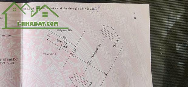 CHÍNH CHỦ CẦN BÁN ĐẤT Ở Thị trấn Nông trường Mộc Châu- H.  Mộc Châu- T.Sơn La  130m2 sau - 3