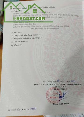 Bán đất Đông Phương - Kiến Thụy - Hải Phòng
