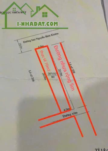 Bán đất mặt đường Nguyễn Bỉnh Khiêm, Đông Hải, Hải Phòng, Dt 70m,giá 3ty1 - 1