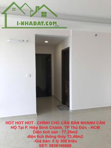 HOT HOT HOT - CHÍNH CHỦ CẦN BÁN NHANH CĂN HỘ Tại P. Hiệp Bình Chánh, TP Thủ Đức - HCM