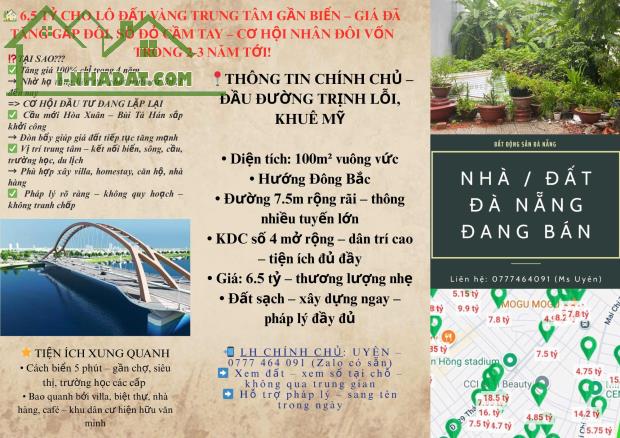 HOT HOT HOT - CHÍNH CHỦ BÁN NHANH LÔ ĐẤT VÀNG Tại Phường Khuê Mỹ, Quận Ngũ Hành Sơn, TP.