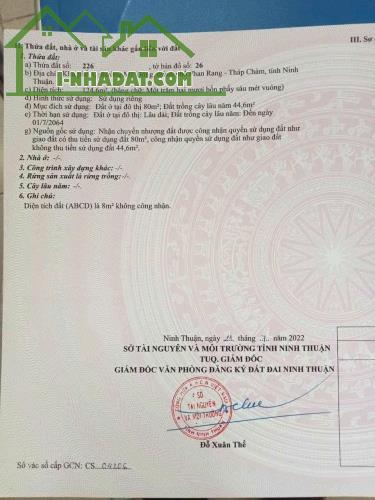 BÁN GẤP LÔ ĐẤT  JULL THỔ CƯ THUỘC MỸ ĐÔNG TẠI PHAN RANG TỈNH KHÁNH HÒA - 4