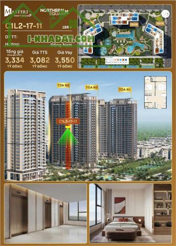 Căn hộ cao cấp Masteri Trinity Square Ocean Park 2, giá chỉ từ 3 tỷ, hướng Đông Nam