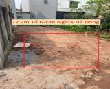 CHÍNH CHỦ BÁN LÔ ĐẤT 72,9M TẠI TỔ 6 YÊN NGHĨA-HÀ ĐÔNG-HÀ NỘI