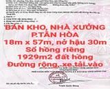 BÁN RẺ KHO, NHÀ XƯỞNG TÂN HÒA, SỔ HỒNG RIÊNG, ĐƯỜNG XE TẢI