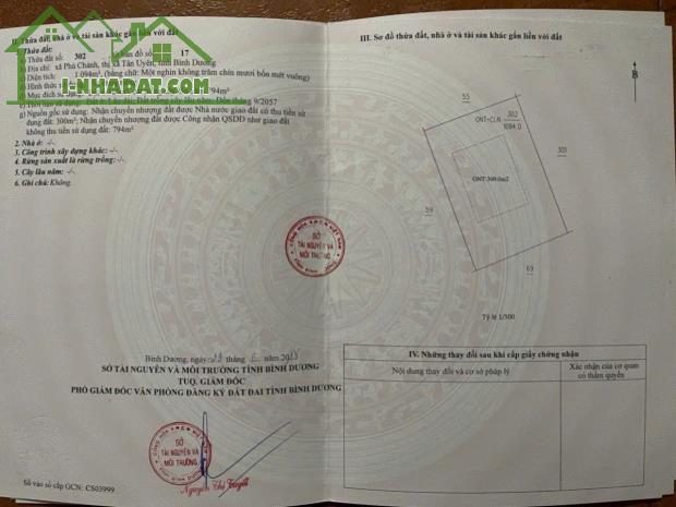 Bán Đất Phú Chánh Tân Uyên, Bình Dương. Diện tích: 37x142 nở hậu 41 tổng 5548m2 có 4 sổ - 4