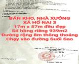 BÁN ĐẤT, KHO, NHÀ XƯỞNG XÃ HỐ NAI 3 SỔ HỒNG RIÊNG, ĐƯỜNG RỘNG 8m THÔNG THOÁNG