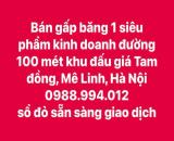 bán gấp băng 1 kinh doanh đường 100 mét Khu đấu giá Tam đồng, Mê Linh, Hà Nội.