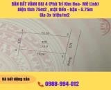 🔥 BÁN ĐẤT ĐẸP PHÙ TRÌ – MÊ LINH – HÀ NỘI 🔥vành đai 4