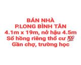 BÁN RẺ NHÀ ĐẤT LONG BÌNH TÂN, SỔ HỒNG RIÊNG THỔ CƯ, GẦN TRƯỜNG HỌC