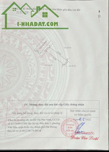 CHÍNH CHỦ GỬI BÁN LÔ ĐẤT TÁI ĐỊNH CƯ – ĐỒNG HÒA 2, PHƯỜNG ĐỒNG HÒA, KIẾN AN, HẢI PHÒNG - 4