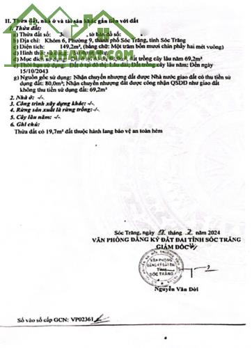 Chính Chủ Bán 149,2m2 Đất Tại Hẻm 456 Mạc Đĩnh Chi, Phường 9, Thành Phố Sóc Trăng. - 2