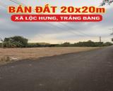 Bán đất 20x20m xã Lộc Hưng Trảng Bàng – Sổ hồng riêng, gần cao tốc TP.HCM – Mộc Bài