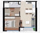 Cần bán căn hộ The Western Capital lầu cao thoáng mát, diện tích 54m2, 2pn giá 2 tỷ 3