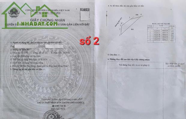 Bán Đất: Mặt Tiền kinh doanh ngay ngã 7 TP Sa Đéc - 3