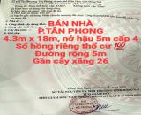 BÁN NHÀ TÂN PHONG, SỔ HỒNG RIÊNG THỔ CƯ ĐƯỜNG RỘNG 5m GẦN CÂY XĂNG 26