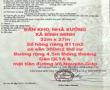 BÁN KHO, NHÀ XƯỞNG XÃ BÌNH MINH, SỔ THỔ CƯ ĐƯỜNG 4.5m THÔNG GẦN QL1, GIÁO XỨ TRÀ CỔ (X064)