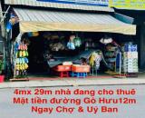 chính chủ bán gấp nhà ngay khu dân cư trần anh mặt tiền đường gò hưu, ấp mới 1
