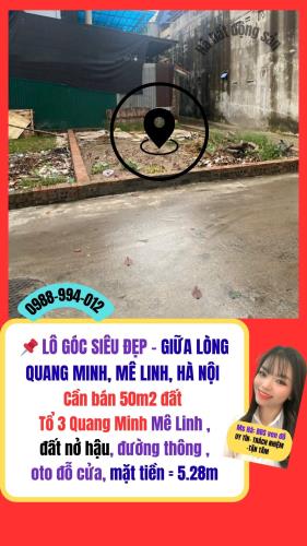 Cần bán đất Tổ 3 thị trấn Quang Minh Mê Linh Hà Nội, e Hà cam kết bán đúng giá chủ thu - 1