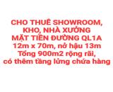 CHO THUÊ SHOWROOM KÈM KHO, NHÀ XƯỞNG P.TÂN BIÊN, MẶT TIỀN QL1A (XT459)