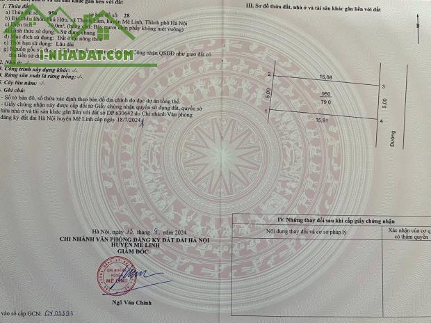 Bán đất Phú Hữu Thanh Lâm mê linh Hà Nội , cam kết bán đúng giá chủ thu - 2