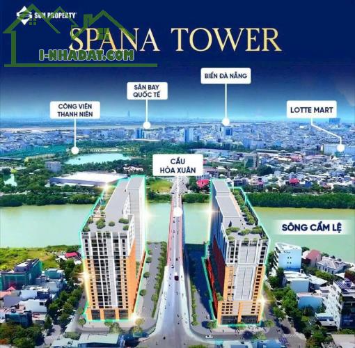 Căn 1PN+/54.2M2 Giá 2.743 TỶ View sông Cẩm Lệ ngay cầu Hòa Xuân - SUN SPANA - 1