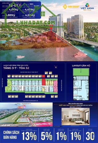 CĂN HỘ VIEW SÔNG – TÒA S2, DỰ ÁN CỦA SUN GROUP