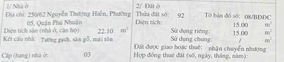 Nhà mới 3 tầng 3x5m 2PN 3WC 250/62 Nguyễn Thượng Hiền 3.6 tỷ