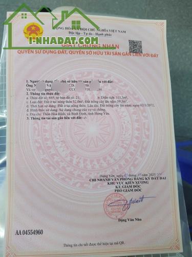 CHÍNH CHỦ CẦN BÁN ĐẤT THÔN HÒA BÌNH – XÃ BÌNH ĐỊNH, KIẾN XƯƠNG, THÁI BÌNH - 3