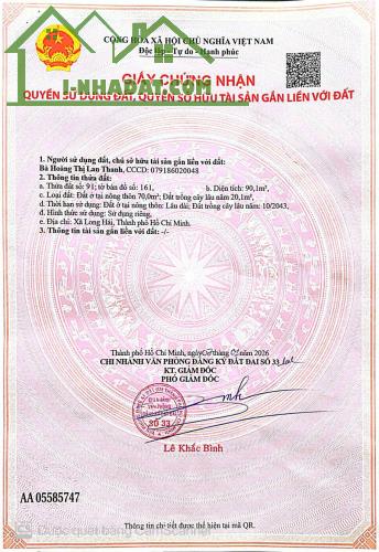 ĐẤT  ĐẸP- GIÁ TỐT- CẦN BÁN NHANH ĐẤT tại Xã Long Hải, Long Điền, Bà Rịa VT - 2