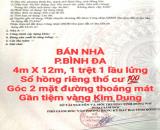 BÁN NHÀ BÌNH ĐA, 1TRỆT 1LẦU LỬNG, GÓC 2 MẶT ĐƯỜNG THOÁNG MÁT, SỔ THỔ CƯ
