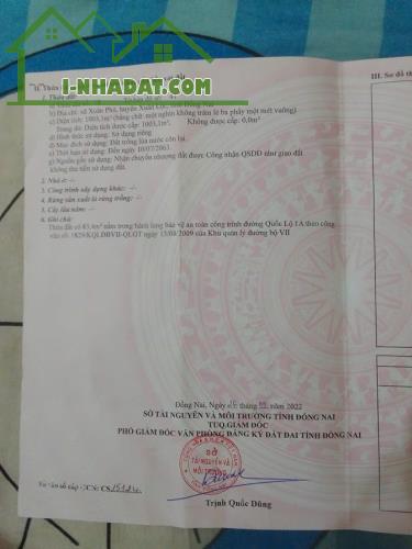 BÁN ĐẤT PHÚ XUÂN – TÂN PHÚ – ĐỒNG NAI - 1