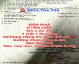 BÁN NHÀ ĐẤT TÂN HIỆP KP1, 1TRỆT 1LẦU LỬNG, SỔ HỒNG THỔ CƯ ĐƯỜNG NHỰA 4.5m SÂN OTO (NP1205)