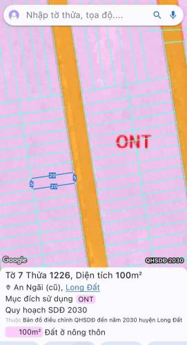 HÀNG NGỘP !!!! HẠ GIÁ BÁN NHANH LÔ ĐẤT BIỆT THỰ TẠI AN NGÃI- LONG ĐIỀN - 1