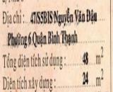 Nhà 2 tầng 3.6x8m, 47/S5BIS Nguyễn Văn Đậu 4.8 tỷ