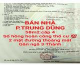 BÁN NHÀ TRUNG DŨNG, GÓC 2 MẶT ĐƯỜNG THOÁNG MÁT, SỔ HỒNG THỔ CƯ HOÀN CÔNG, GẦN NGÃ 3 THÀNH