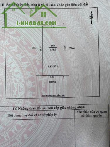 Chủ cần Bán giảm giá 200tr Bán đất VIP Khu Biệt Thự Khối 9 Quán Bàu