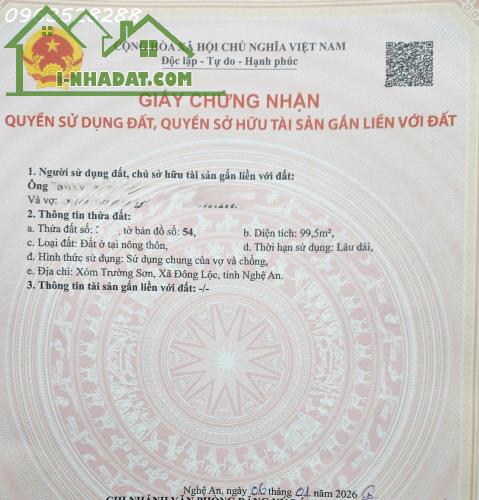 Đất đẹp xã Đông Lộc (Nghi Trường cũ), tỉnh Nghệ An - 1