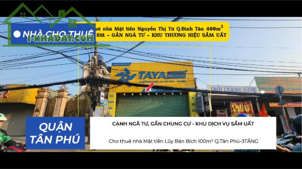 Cho thuê nhà Mặt tiền Nguyễn Thị Tú Q.Bình Tân 400m², NGANG 8M - KHU SẦM UẤT - 3