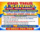 CHO THUÊ 1.500m2 KHO, NHÀ XƯỞNG, MẶT BẰNG KINH DOANH, MẶT TIỀN ĐƯỜNG 20m GẦN CẦU HÓA AN