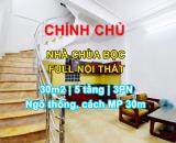 HIẾM-NHÀ CHÙA BỘC ĐẸP 3PN DÂN XÂY NGÕ THÔNG, CHỈ 30M RA MẶT PHỐ VỀ Ở NGAY|DT30m2X5T_8,3TỶ
