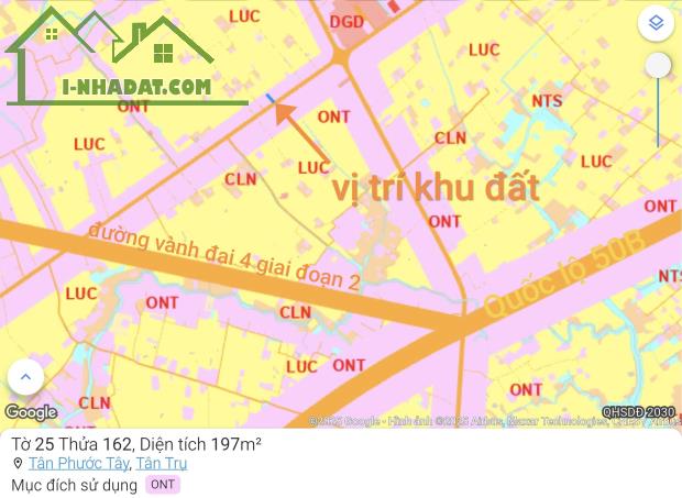 Bán đất xã Vàm Cỏ mặt tiền đường DH25 giá 1,5 tỷ - 3