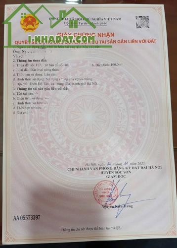 🔥 GIÁ SIÊU MỀM – ĐẦU TƯ NHANH TAY, SINH LỜI NGAY TẠI ĐÔ TÂN – TRUNG GIÃ – HN‼️ - 1