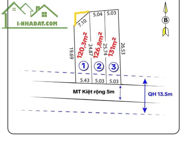BÁN 3 LÔ ĐẤT MẶT TIỀN KIỆT ÔTÔ 4A HOÀI THANH, ĐƯỜNG QUY HOẠCH 13.5M, P. THỦY XUÂN, TP HUẾ