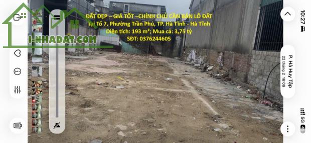 ĐẤT ĐẸP – GIÁ TỐT –CHÍNH CHỦ CẦN BÁN LÔ ĐẤT Tại Tổ 7, Phường Trần Phú, TP. Hà Tĩnh - Hà - 4