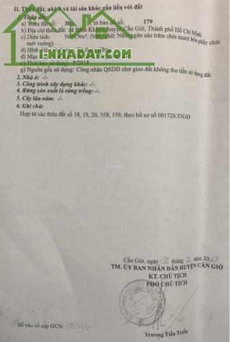 GIÁ TỐT: CHÍNH CHỦ BÁN LÔ ĐẤT 5500M² MẶT TIỀN RỪNG SÁT, XÃ BÌNH KHÁNH, HỒ CHÍ MINH MẶT - 1