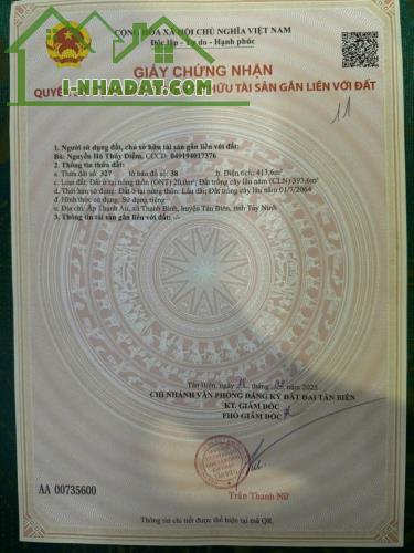 BÁN GẤP ĐẤT TÂN BIÊN – SÁT QUỐC LỘ TẠI TÂY NINH - 2